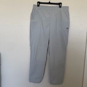 Columbia PFG Pants Mens XL Gray Fishing Performance Elastic Waist Lightweight